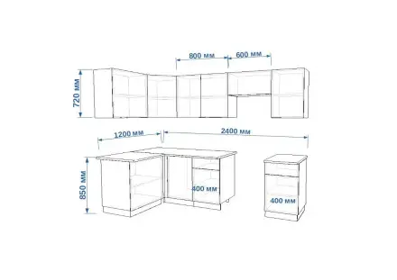 Фаска Дуб сонома Бетон темный - 12 (1200х2400 мм) 